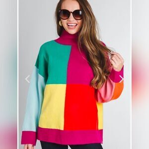 80's Colorblock Sweater by Sweet Claire